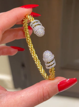 Pavé Dome Twist Cuff
