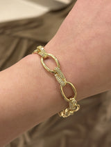 Oval Link Pavé Bracelet