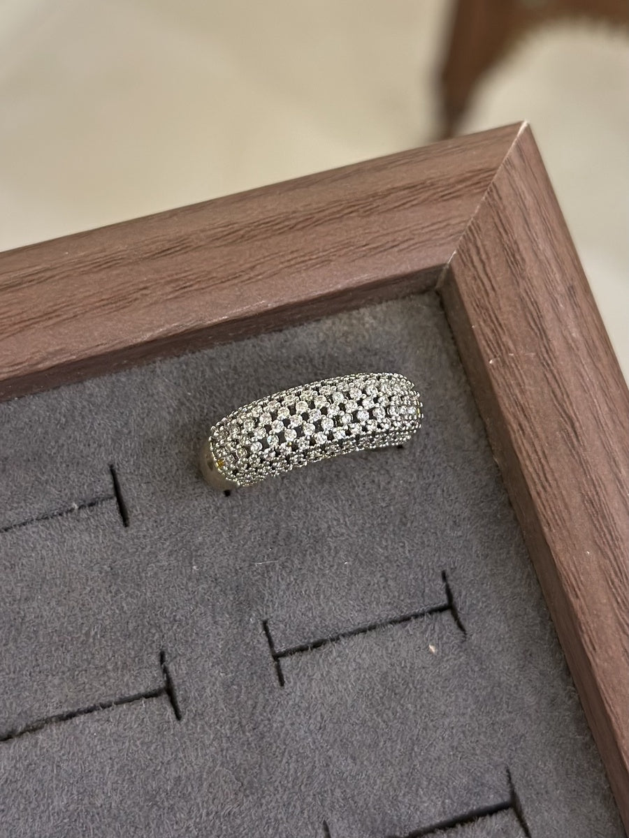 Silver Pavé Ring