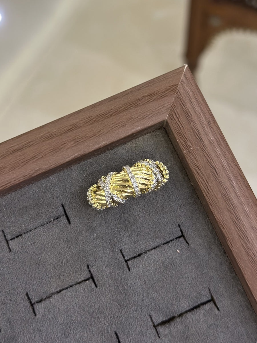 Twist Crystal Ring