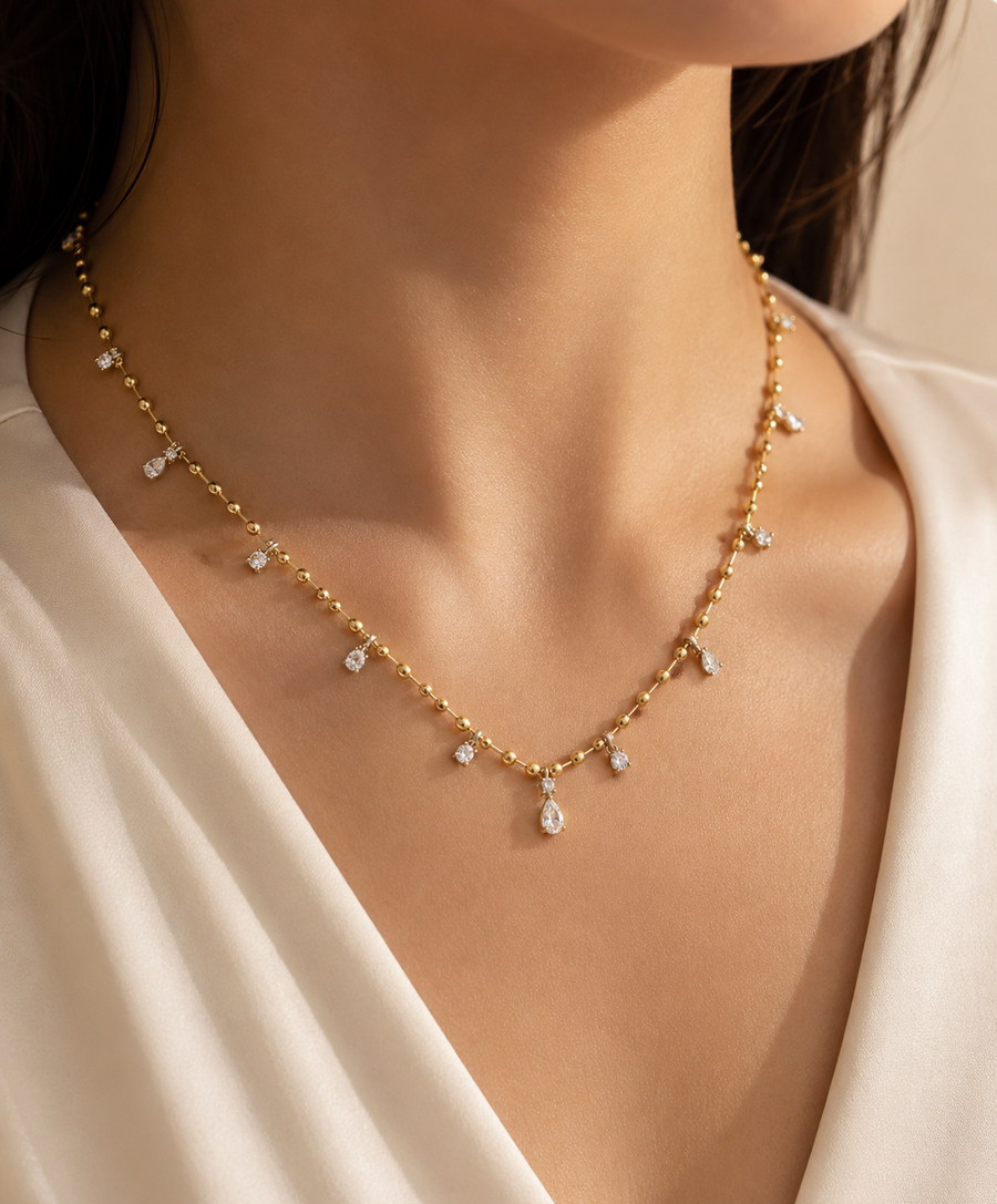 Crystal Station Necklace