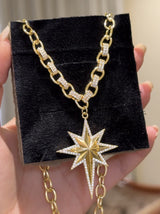 North Star Pavé Chain Necklace