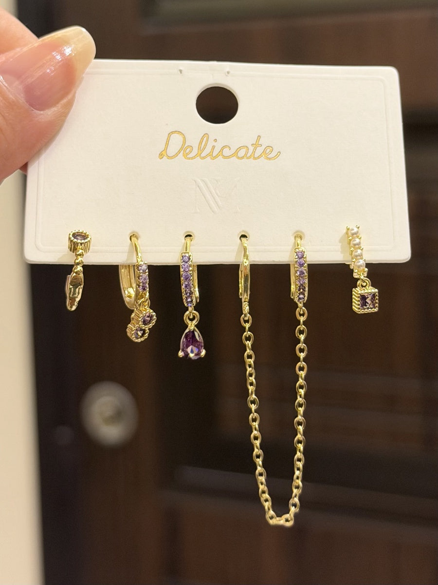 Amethyst Earring Set
