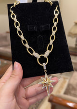 Star Pendant Link Necklace