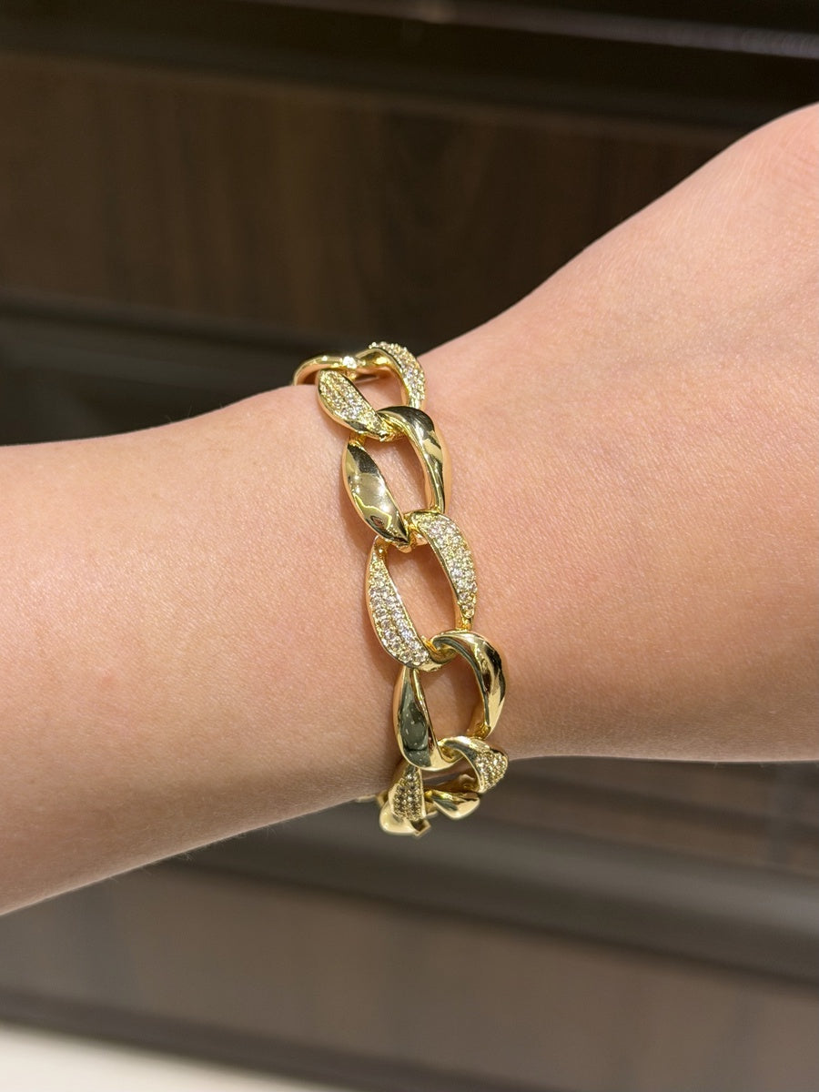 Chunky Pavé Link Bracelet