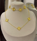 Clover Station Set — Necklace & Bracelet